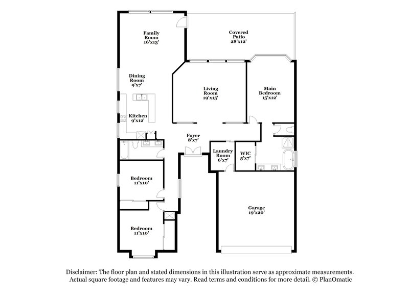 2,150/Mo, 8819 W Kings Ave Peoria, AZ 85382 Floor Plan View