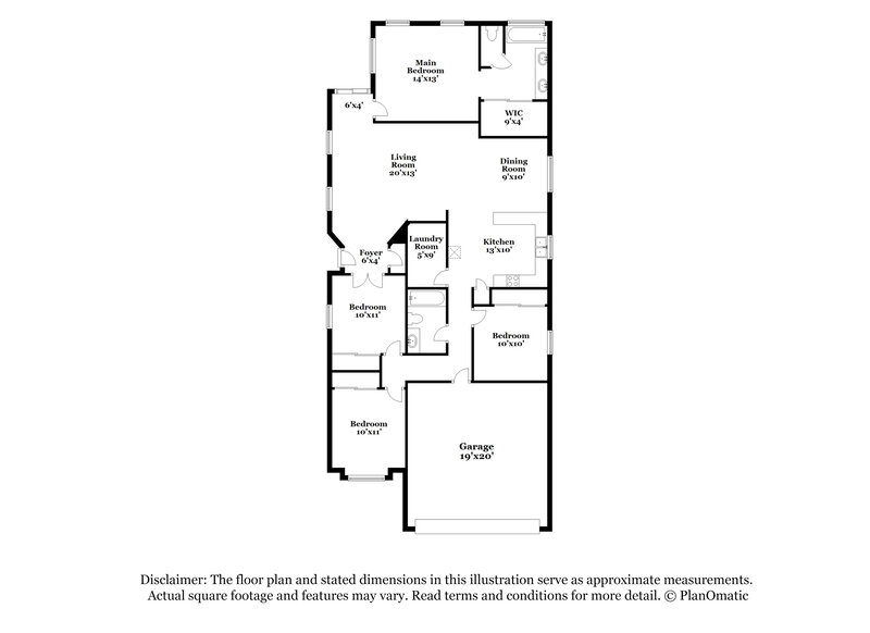 1,850/Mo, 11437 W McCaslin Rose Ln Surprise, AZ 85378 Floor Plan View