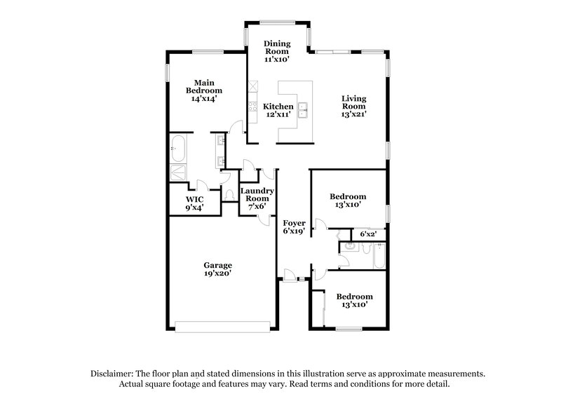 1,965/Mo, 15837 W Ironwood St Surprise, AZ 85374 Floor Plan View