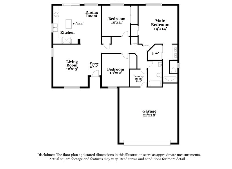 1,945/Mo, 10842 W Sands Dr Sun City, AZ 85373 Floorplan View