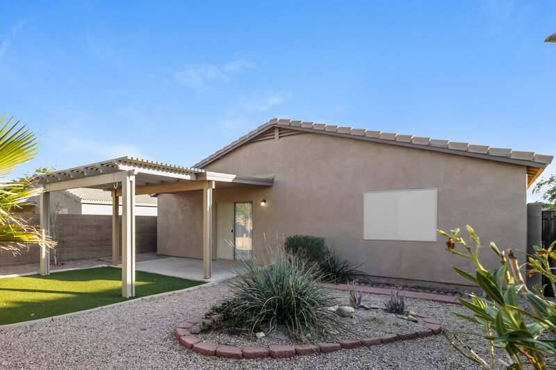 1,690/Mo, 43464 W Colby Dr Maricopa, AZ 85138 Rear View
