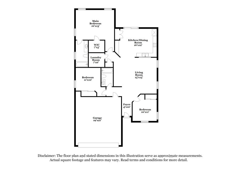 1,865/Mo, 15433 W Sierra St Surprise, AZ 85379 Floor Plan View
