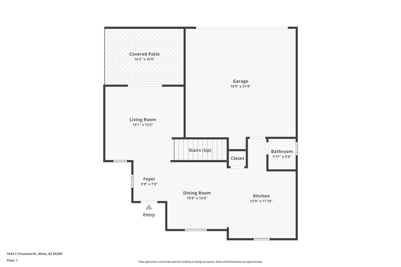 1,975/Mo, 1644 S Chatsworth Mesa, AZ 85209 Floor Plan View