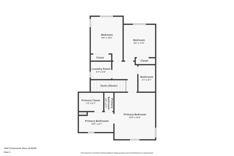 1,975/Mo, 1644 S Chatsworth Mesa, AZ 85209 Floor Plan View 2