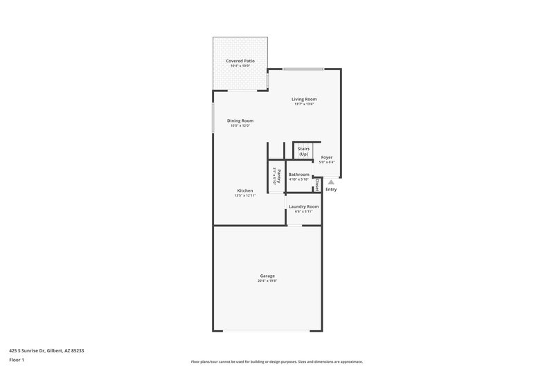 2,270/Mo, 425 S Sunrise Dr Gilbert, AZ 85233 Floor Plan View