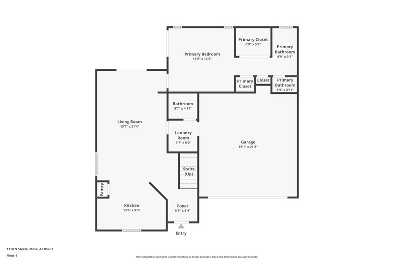 2,320/Mo, 1110 N Steele Mesa, AZ 85207 Floor Plan View