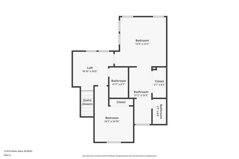 2,320/Mo, 1110 N Steele Mesa, AZ 85207 Floor Plan View 2