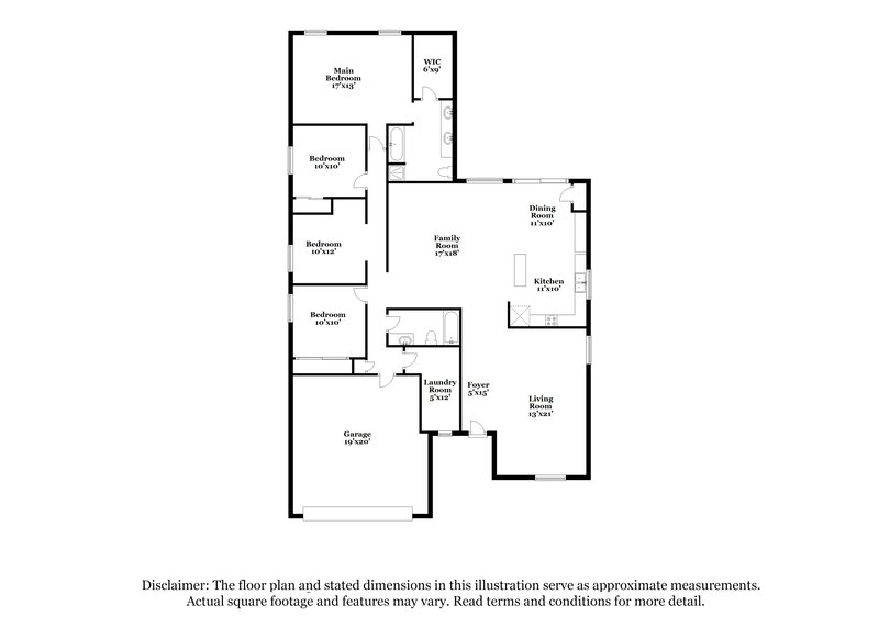 2,080/Mo, 2601 W Spencer Run Phoenix, AZ 85041 Floor Plan View