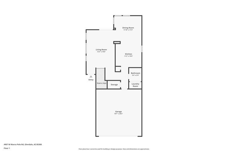 2,415/Mo, 4907 W Marco Polo Rd Glendale, AZ 85308 Floor Plan View