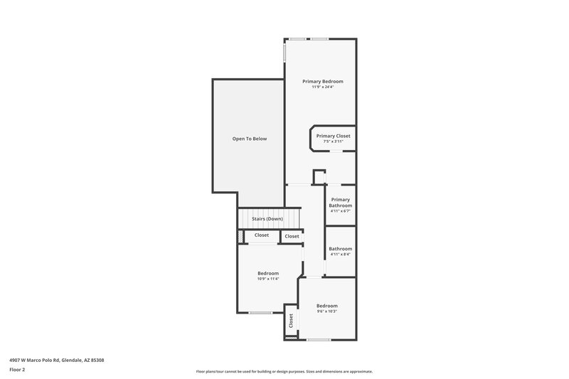 2,415/Mo, 4907 W Marco Polo Rd Glendale, AZ 85308 Floor Plan View 2