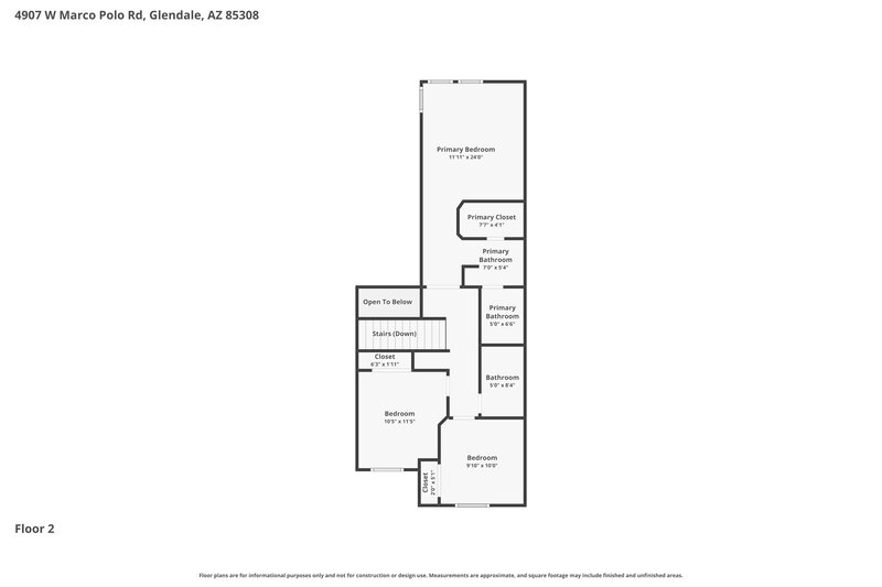 2,440/Mo, 4907 W Marco Polo Rd Glendale, AZ 85308 Floor Plan View 2