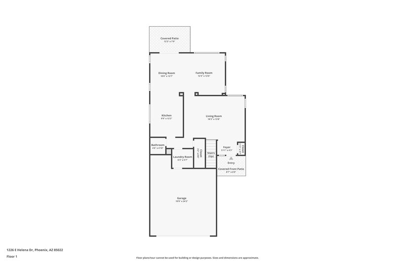 2,240/Mo, 1226 E Helena Dr Phoenix, AZ 85022 Floor Plan View
