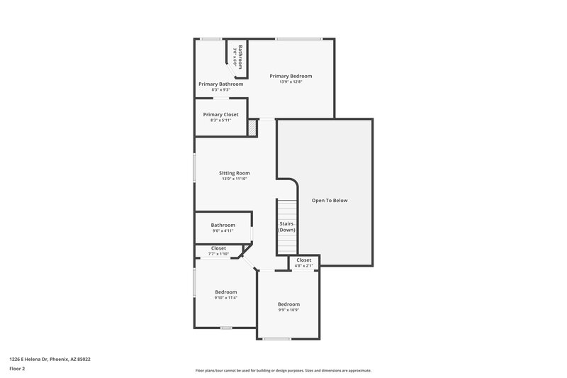 2,240/Mo, 1226 E Helena Dr Phoenix, AZ 85022 Floor Plan View 2