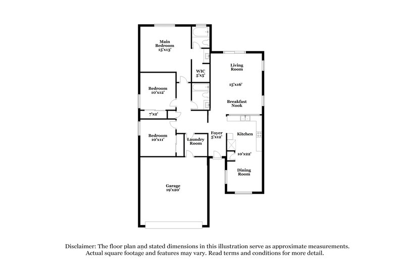 1,990/Mo, 10632 W Sonora St Tolleson, AZ 85353 Floor Plan View