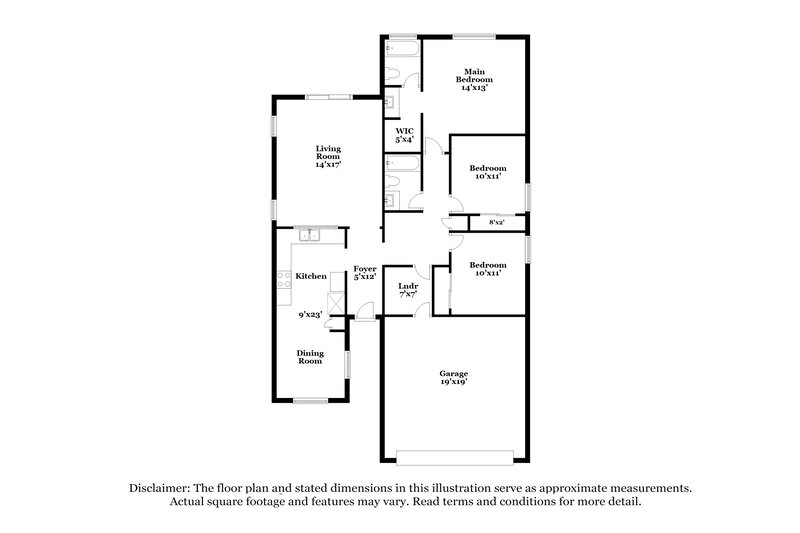 1,990/Mo, 1840 S 106th Ln Tolleson, AZ 85353 Floor Plan View
