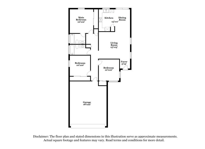 1,785/Mo, 6609 W Nez Perce St Phoenix, AZ 85043 Floor Plan View