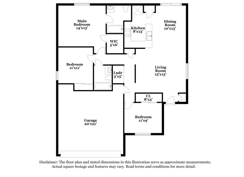 1,770/Mo, 7120 W Whyman Ave Phoenix, AZ 85043 Floor Plan View