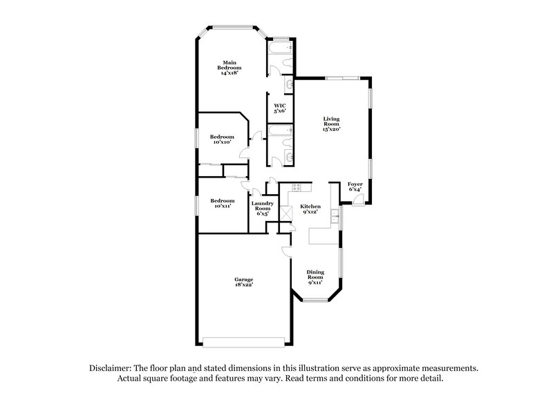 1,855/Mo, 8156 W Hammond Ln Phoenix, AZ 85043 Floor Plan View