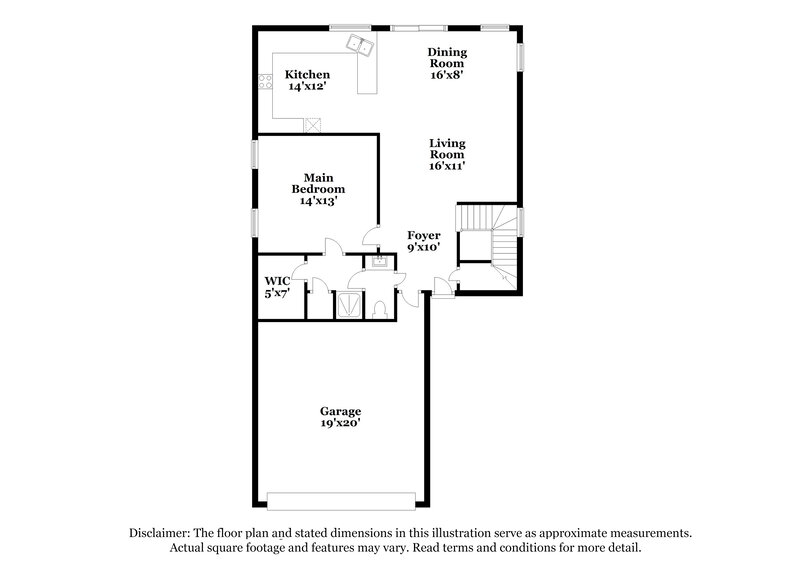 1,895/Mo, 11814 W Poinsettia Dr El Mirage, AZ 85335 Floor Plan View
