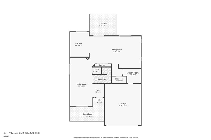 2,115/Mo, 12641 W Colter St Litchfield Park, AZ 85340 Floor Plan View 2