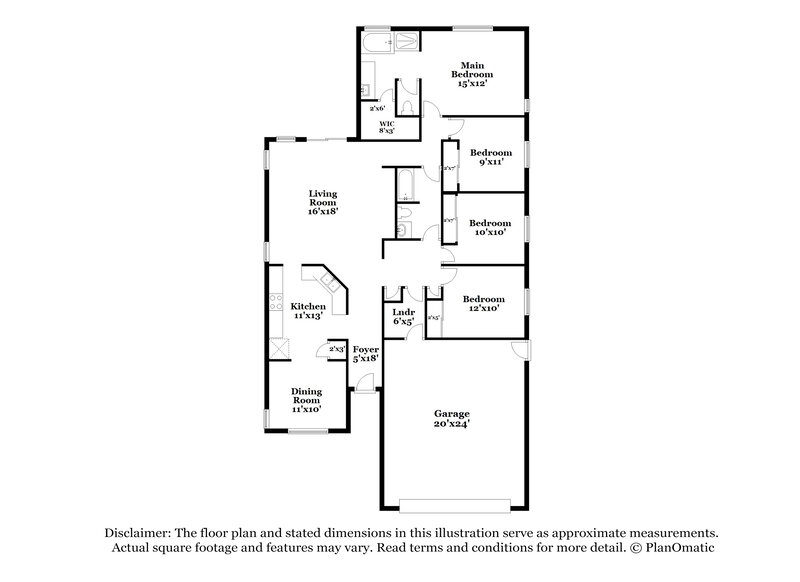 2,005/Mo, 11209 W Rio Vista Ln Avondale, AZ 85323 Floor Plan View