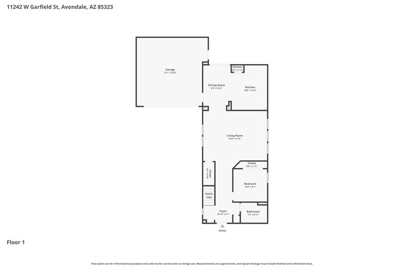 2,190/Mo, 11242 W Garfield St Avondale, AZ 85323 Floor Plan View