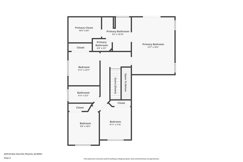 2,095/Mo, 2018 W Alta Vista Rd Phoenix, AZ 85041 Floor Plan View 2