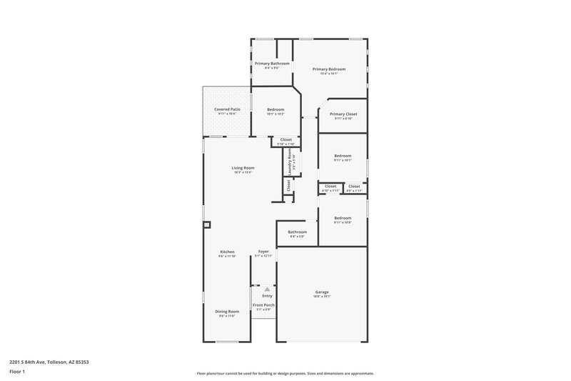 2,025/Mo, 2201 S 84th Ave Tolleson, AZ 85353 Floor Plan View