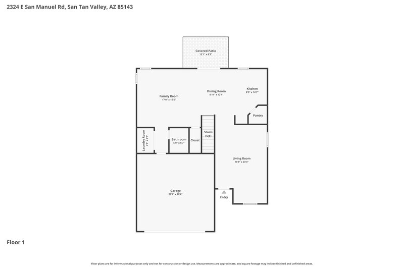 1,830/Mo, 2324 E San Manuel Rd San Tan Valley, AZ 85143 Floor Plan View