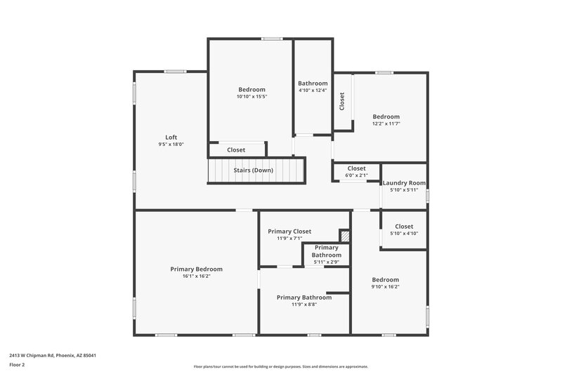 2,085/Mo, 2413 W Chipman Rd Phoenix, AZ 85041 Floorplan View 2