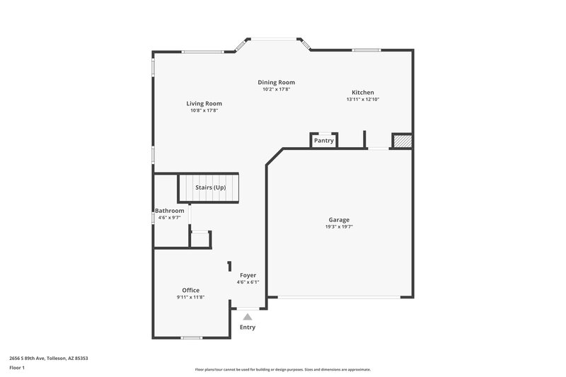 1,810/Mo, 2656 S 89th Ave Tolleson, AZ 85353 Floor Plan View