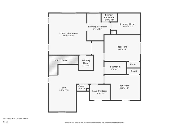 1,810/Mo, 2656 S 89th Ave Tolleson, AZ 85353 Floor Plan View 2