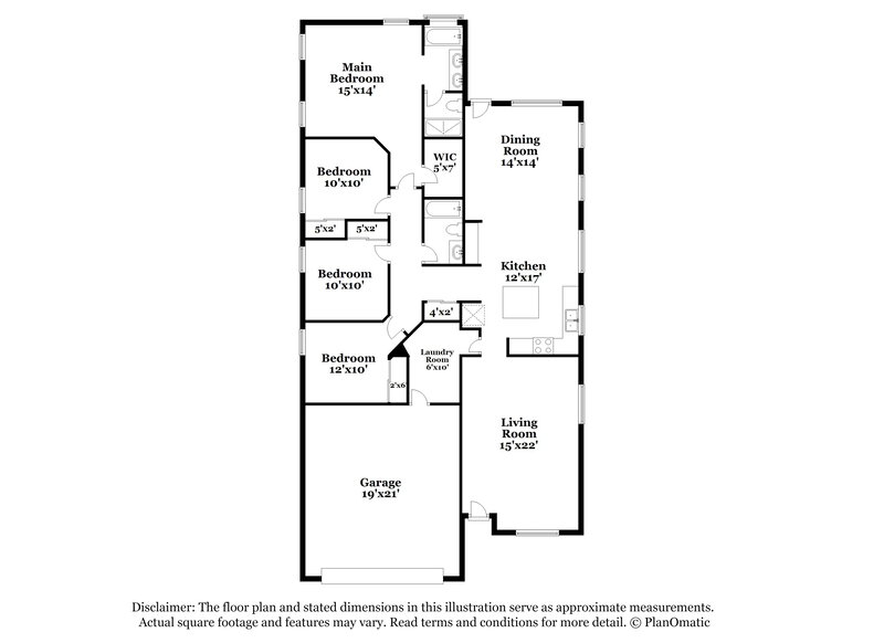 2,040/Mo, 3108 S 92nd Dr Tolleson, AZ 85353 Floor Plan View