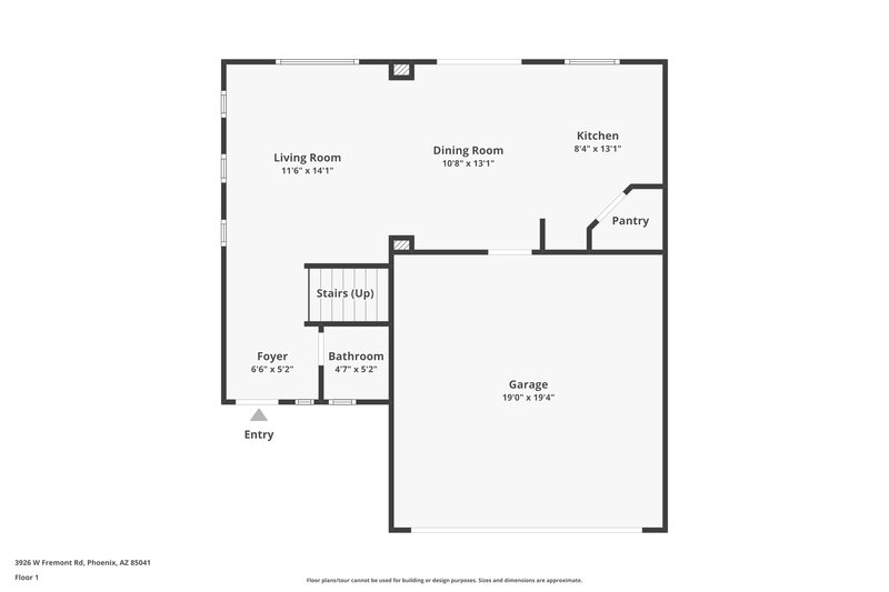 2,050/Mo, 3926 W Fremont Rd Phoenix, AZ 85041 Floor Plan View