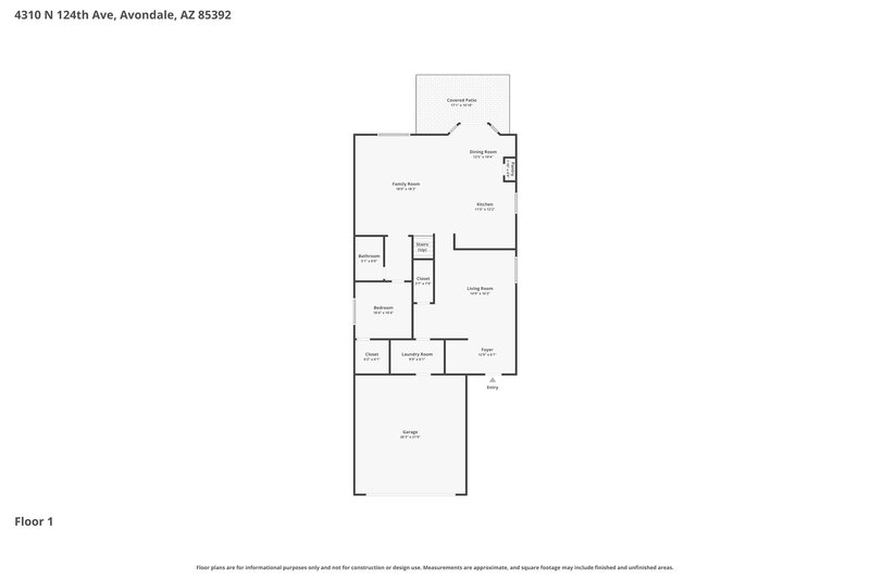 2,270/Mo, 4310 N 124th Ave Avondale, AZ 85392 Floor Plan View