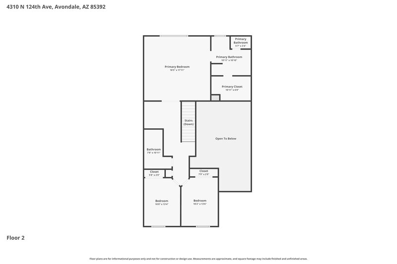 2,270/Mo, 4310 N 124th Ave Avondale, AZ 85392 Floor Plan View 2