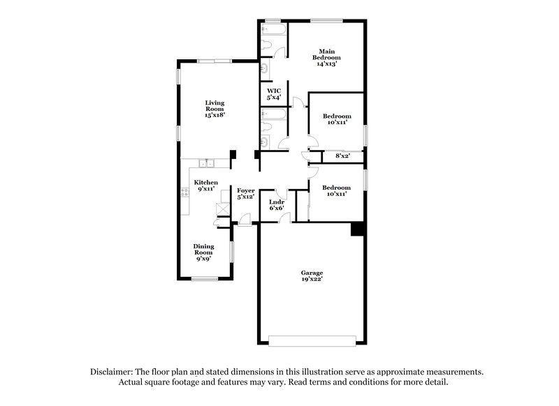 1,855/Mo, 5704 S 32nd Dr Phoenix, AZ 85041 Floor Plan View