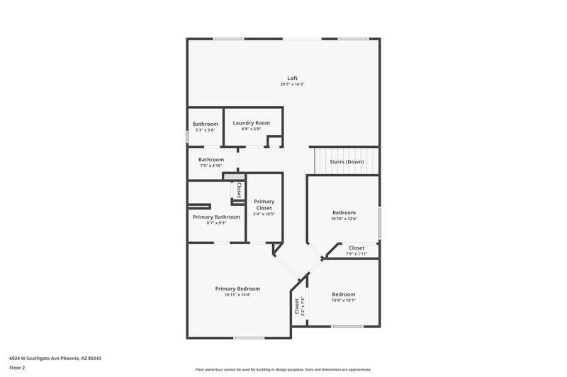 2,195/Mo, 6024 W Southgate Ave Phoenix, AZ 85043 Floor Plan View 2