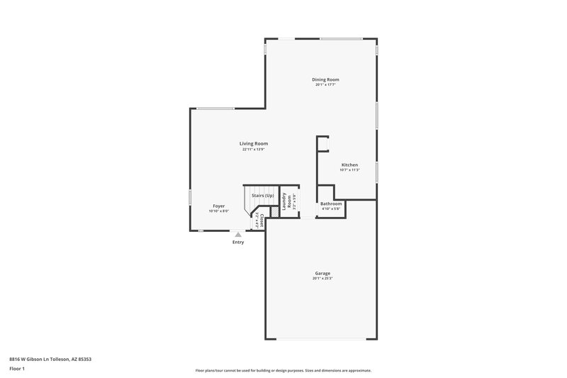 2,135/Mo, 8816 W Gibson Ln Tolleson, AZ 85353 Floor Plan View