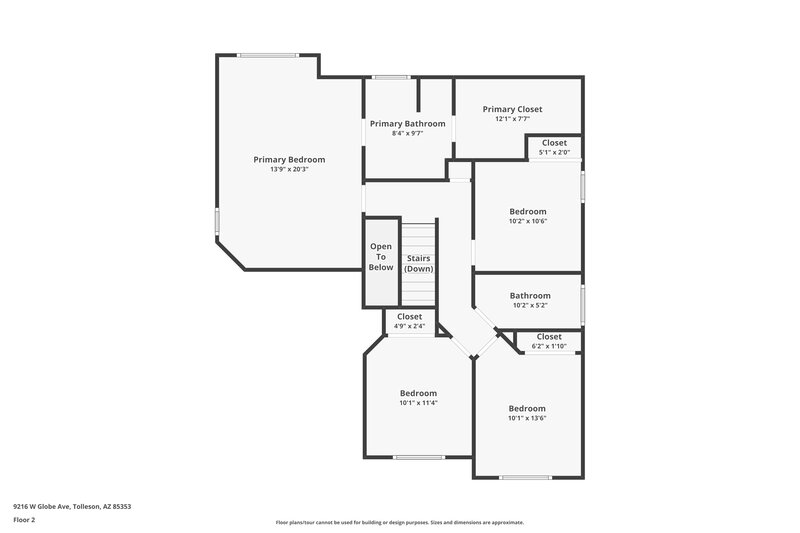 2,100/Mo, 9216 W Globe Ave Tolleson, AZ 85353 Floor Plan View 2
