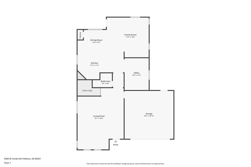 1,915/Mo, 9383 W Cordes Rd Tolleson, AZ 85353 Floorplan View
