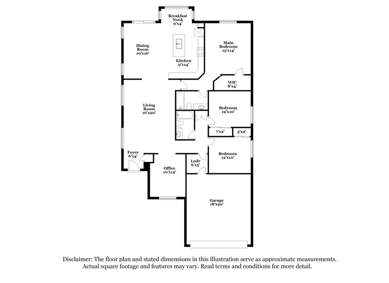 1,940/Mo, 9742 W Riverside Ave Tolleson, AZ 85353 Floor Plan View