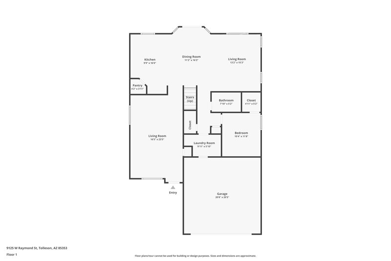 2,615/Mo, 9125 W Raymond St Tolleson, AZ 85353 Floor Plan View