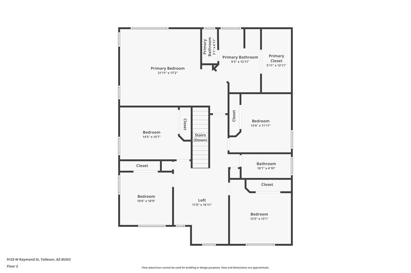 2,615/Mo, 9125 W Raymond St Tolleson, AZ 85353 Floor Plan View 2