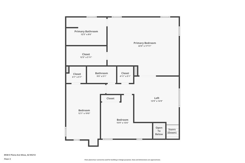 2,495/Mo, 8938 E Plana Ave Mesa, AZ 85212 Floor Plan View 2