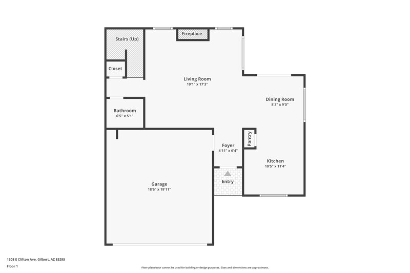 2,560/Mo, 1308 E Clifton Ave Gilbert, AZ 85295 Floor Plan View