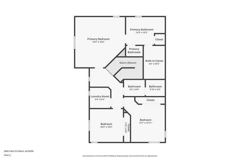2,100/Mo, 2669 E Bart St Gilbert, AZ 85295 Floor Plan View 2