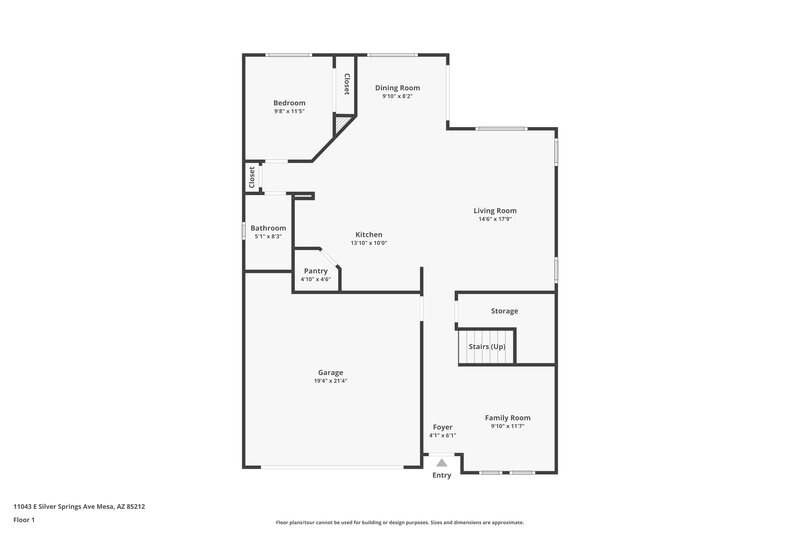 2,980/Mo, 11043 E Silver Springs Ave Mesa, AZ 85212 Floor Plan View