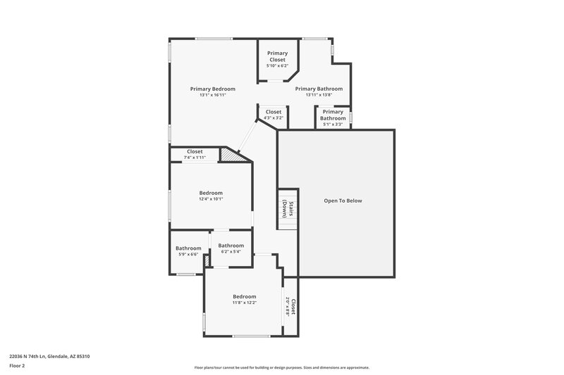 2,650/Mo, 22036 N 74th Ln Glendale, AZ 85310 Floor Plan View 2