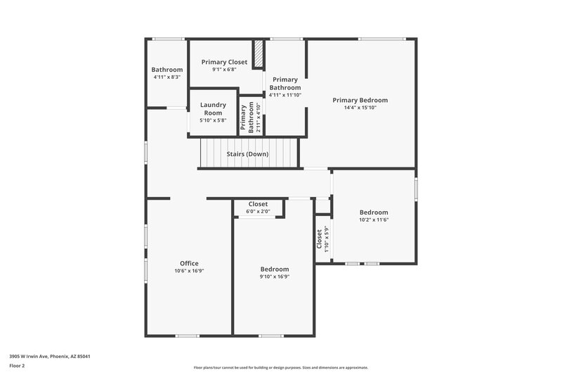 2,175/Mo, 3905 W Irwin Ave Phoenix, AZ 85041 Floor Plan View 2